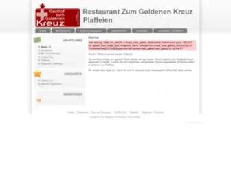 ZumGoldenenkreuz.ch(Restaurant Zum Goldenen Kreuz Plaffeien) Screenshot