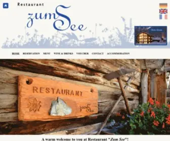 Zumsee.ch(Restaurant "Zum See" in Zermatt) Screenshot