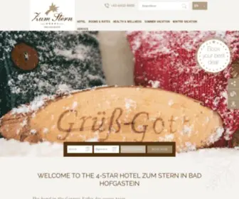 Zumstern.com(Urlaubsgenuss in Ihrer Unterkunft in Bad Hofgastein) Screenshot