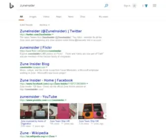 Zuneinsider.com(Bing) Screenshot