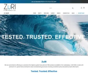 Zuricbd.com(ZuRI CBD) Screenshot