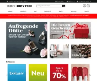 Zurichdutyfree.com(Online einkaufen im Duty Free Zurich) Screenshot