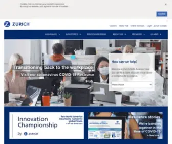 Zurichna.com(Zurich North America) Screenshot