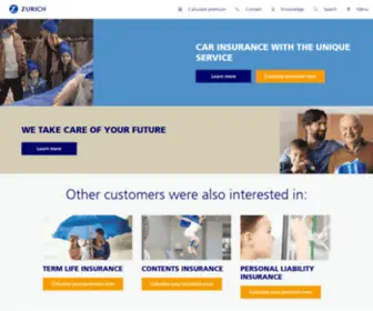 Zuritel.ch(Versicherungen für Privatpersonen) Screenshot