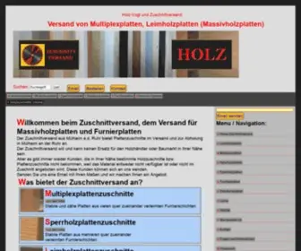 Zuschnittversand.de(Leimholzplatten (Massivholzplatten)) Screenshot