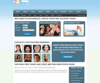 Zusmatch.com(Best free online dating website) Screenshot