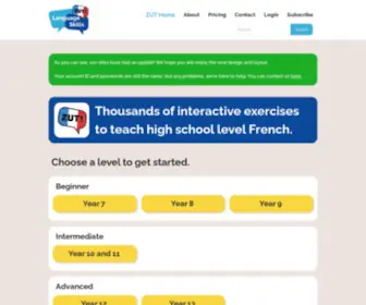 Zut.org.uk(Language Skills) Screenshot