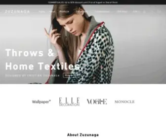 Zuzunaga.com(Designer Homeware) Screenshot