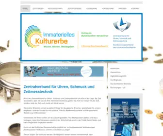 ZV-Uhren.de(Zentralverband für Uhren) Screenshot