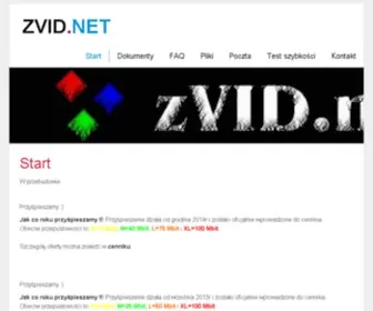 Zvid.net(Strona sieci internetowej zVIDnet) Screenshot