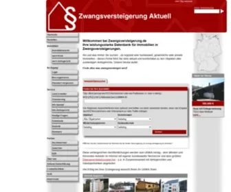 Zwangsversteigerung.de(Zwangsversteigerungen und Amtsgerichte in der Komfortsuche) Screenshot