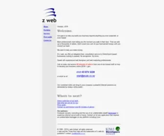 Zweb.co.nz(Z web ltd) Screenshot