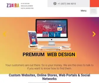 Zwebra.com(Web Design & App Development Agency Toronto) Screenshot