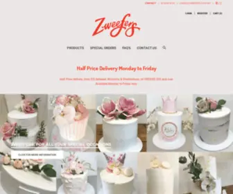 Zweefers.com.au(Zweefers Cakes) Screenshot