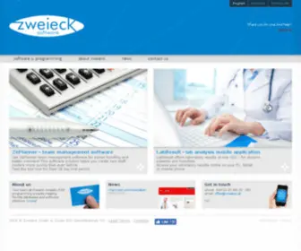 Zweieck.at(The experts at zweieck develop application software and create databases. The focus) Screenshot