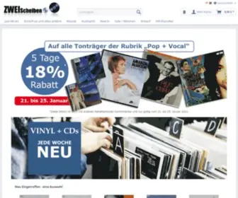 Zweischeiben.de(Gebrauchte LPs und CDs kaufen) Screenshot