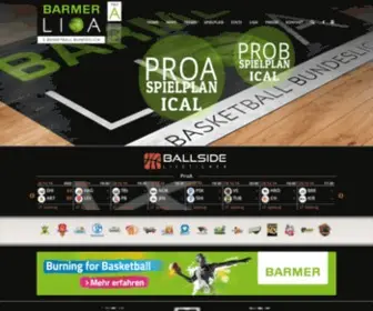 Zweite-Basketball-Bundesliga.de(Liga der Spielklassen ProA und ProB) Screenshot