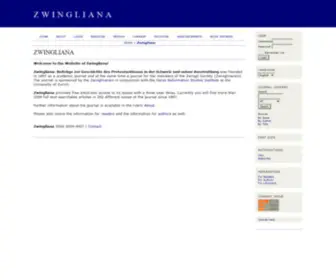 Zwingliana.ch(Zwingliana) Screenshot