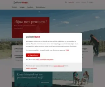 Zwitserleven.nl(Zwitserleven wil dé pensioenverzekeraar van Nederland zijn. Ons doel) Screenshot