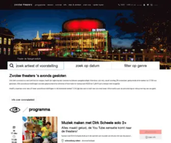 Zwolsetheaters.nl(Schouwburg Odeon en Theater de Spiegel) Screenshot