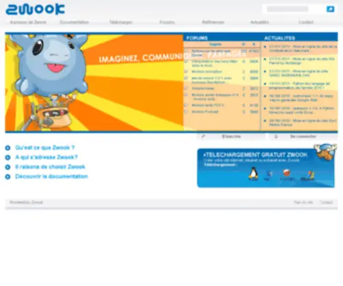Zwook.org(Zwook, solution de gestion de contenu open source sous Zope Python) Screenshot