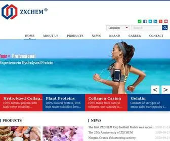 ZXchem.com(Hainan Zhongxin Chemical Co) Screenshot