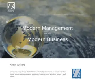 Zyacorp.com(Professional Management Company) Screenshot