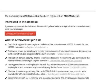 Zyciena100Procent.pl(Domena) Screenshot
