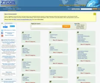 Zycon.com(Industrial Directory of Manufacturers and Suppliers) Screenshot