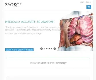 Zygote.com(Zygote 3D Human Anatomy Models) Screenshot