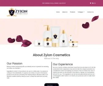 Zyioncosmetics.com(Zyion Cosmetics) Screenshot