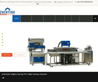 Zymachines.com(PVC Label Machines) Screenshot