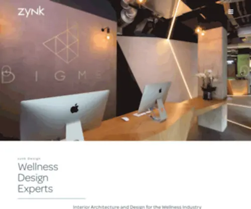 ZYNkdesign.com(Gym Design & Interior Architecture for the Wellness Industry) Screenshot