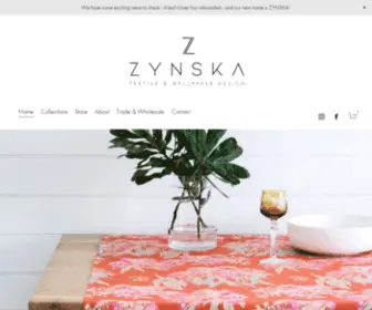 ZYNska.com.au(Australian Wallpaper & Textile Design) Screenshot