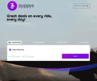 ZYPPYS.com(Best Self Drive Car Rental in India & Rental Car) Screenshot