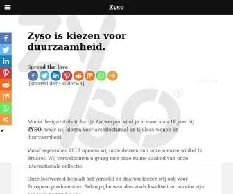 Zyso.be(ZYSO duurzaame designzetels in hartje Antwerpen en Brussel) Screenshot