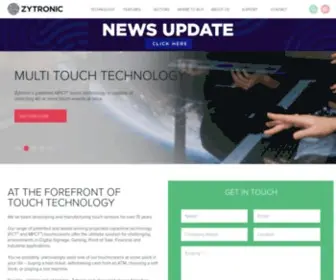 ZYtronic.co.uk(Projected Capacitive Touch Sensor & Multi Touch Technology Specialists Zytronic) Screenshot
