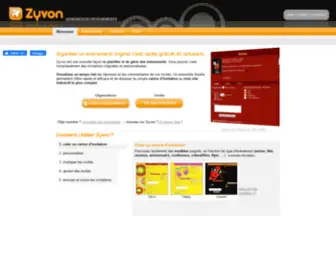 Zyvon.com(Service gratuit d'organisation d'invitations en ligne interactives) Screenshot