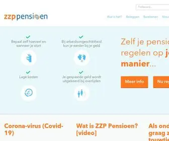 ZZppensioen.nl(Bepaal zelf wat en wanneer je inlegt en wanneer je met pensioen gaat. Het ZZP Pensioen van Loyalis) Screenshot