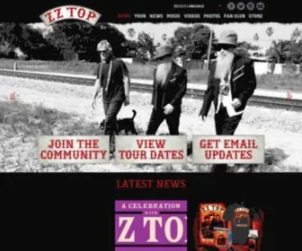ZZtop.com(ZZ Top) Screenshot